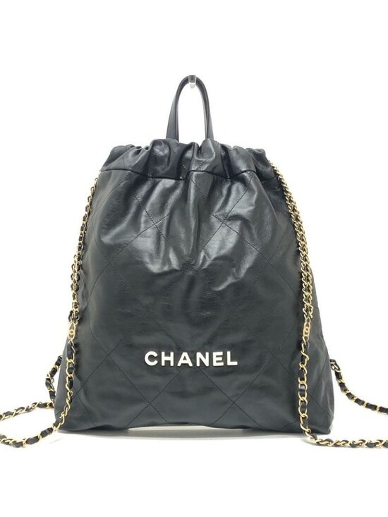 Chanel Backpack 22 Chain As3313 Leather Black main image 6